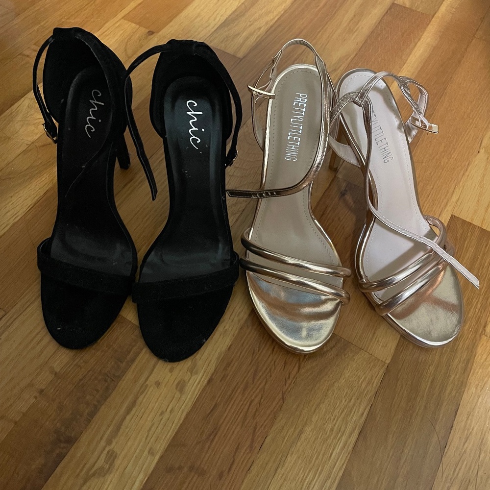 2 pairs of heels
